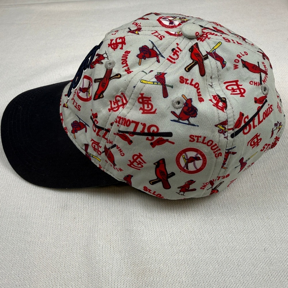 BC St Louis Cardinals Hat OSFM Grey Black All Over Print MLB Baseball Cap SEO